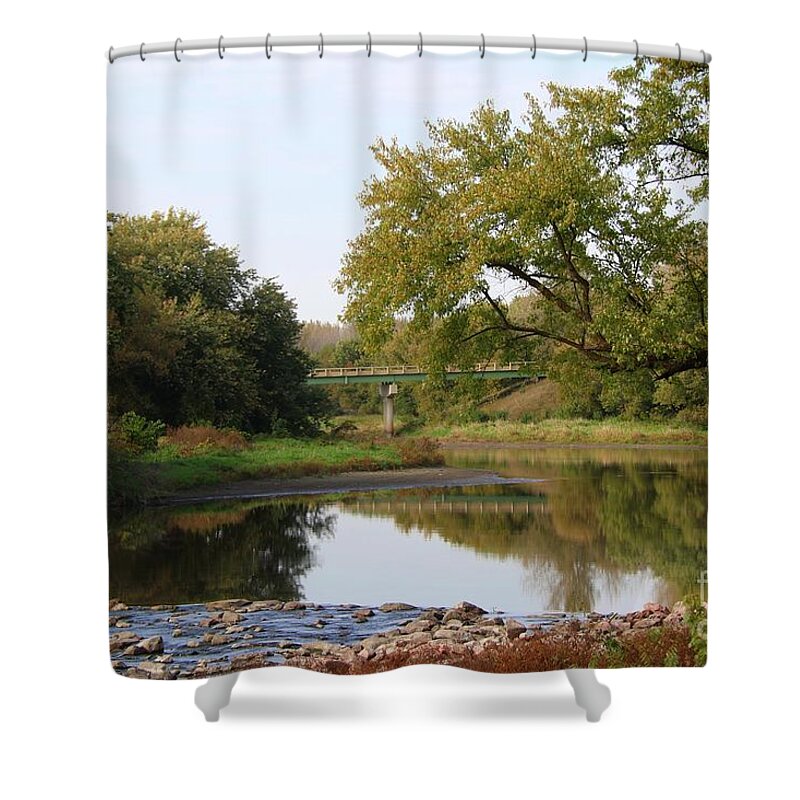 River Shower Curtain featuring the photograph Quiet River by Yumi Johnson