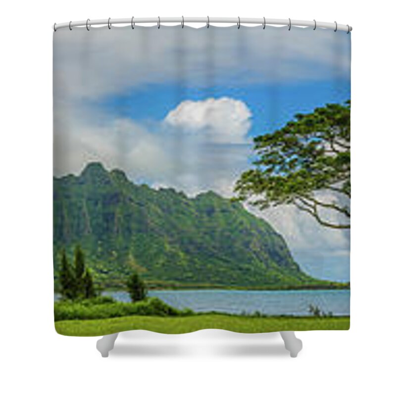Bay Shower Curtain featuring the photograph Quintessential Hawaii 2 by Leigh Anne Meeks