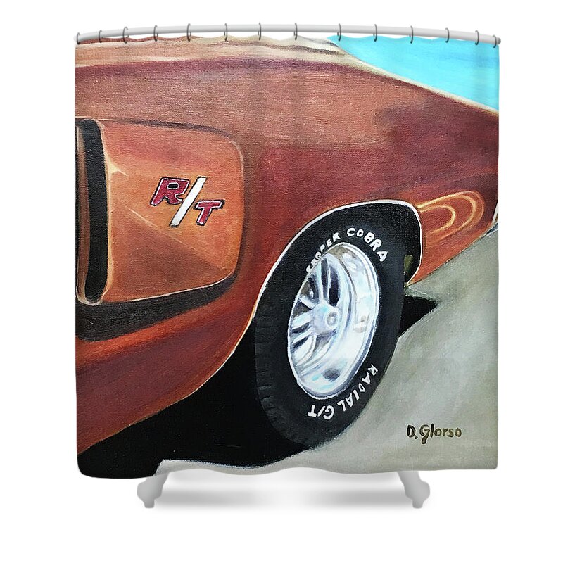 #glorso Shower Curtain featuring the painting R-T Side Scoop by Dean Glorso