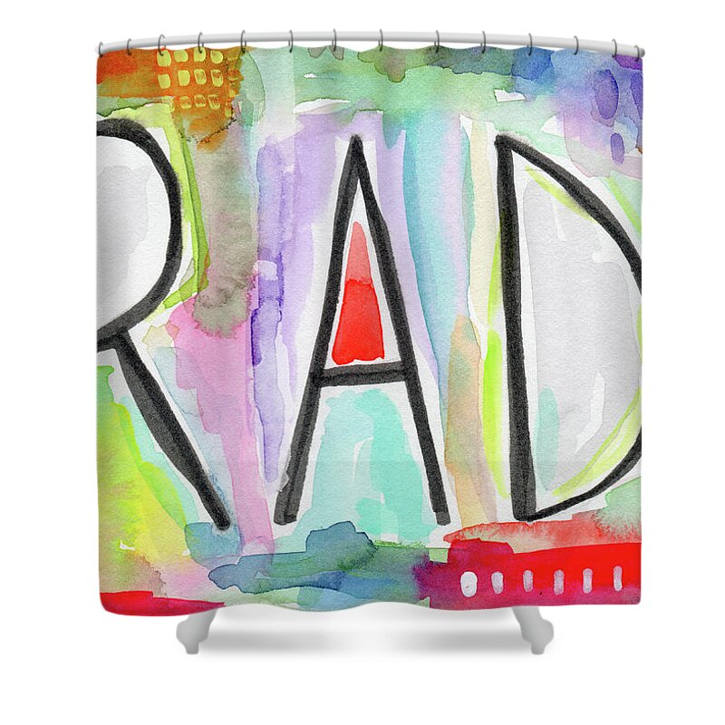 Rad Shower Curtain featuring the painting Rad- Art by Linda Woods by Linda Woods
