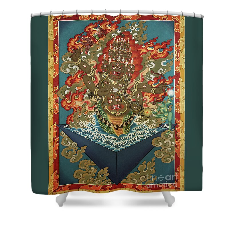 Rahula Shower Curtain featuring the painting Rahula by Sergey Noskov