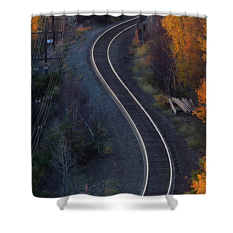 Rails Shower Curtain featuring the photograph Rails by Doug Gibbons