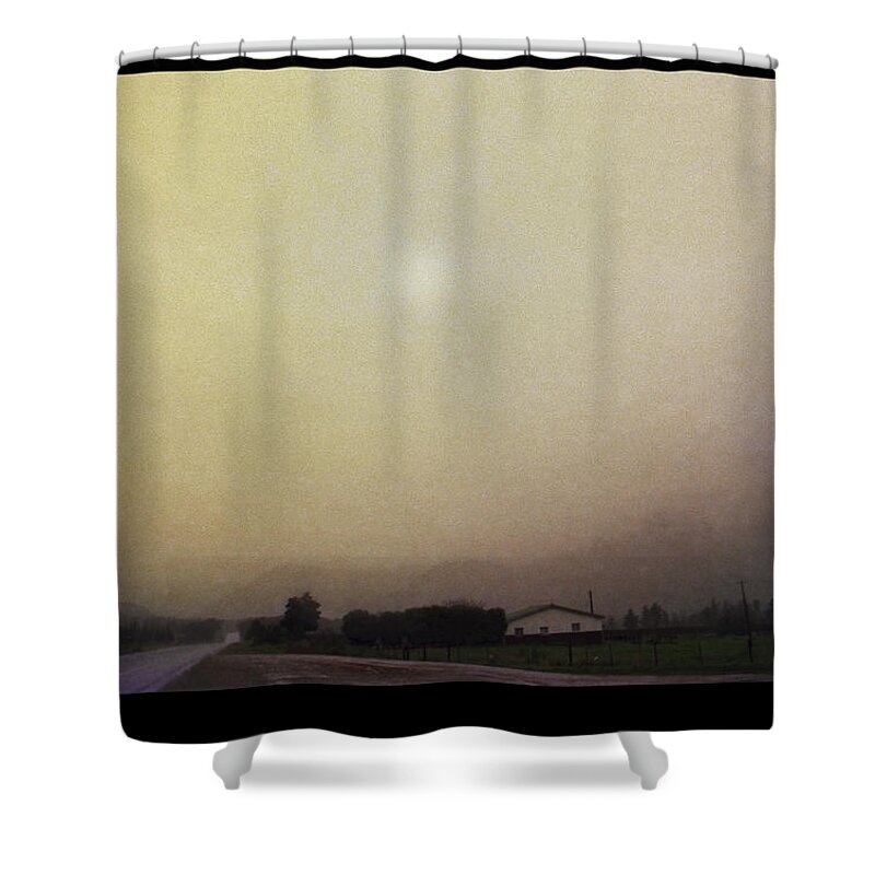 Rain Shower Curtain featuring the digital art Rain Curtain by Vincent Franco