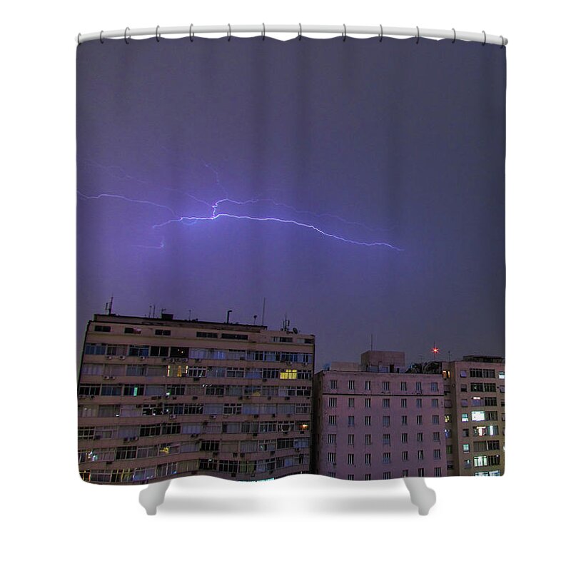 Rain Shower Curtain featuring the photograph Rain Lightis by Cesar Vieira
