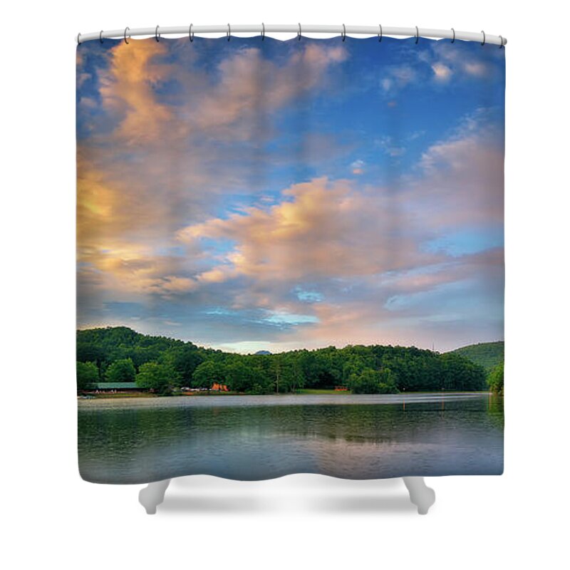 Rainbow Shower Curtain featuring the photograph Rainbow at Linville Land Harbor by Steve Hurt