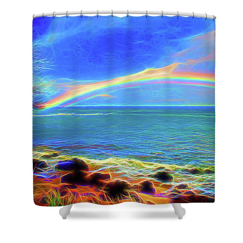 Rainbow Shower Curtain featuring the photograph Rainbow Beach by Jerome Stumphauzer