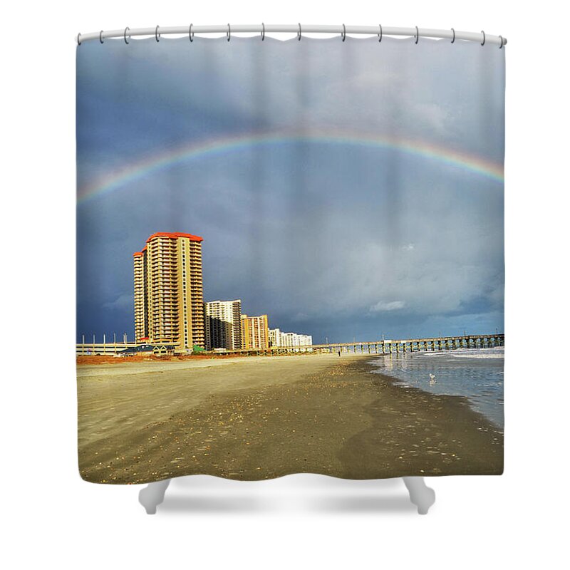 Rainbow Shower Curtain featuring the photograph Rainbow Beach by Kelly Reber