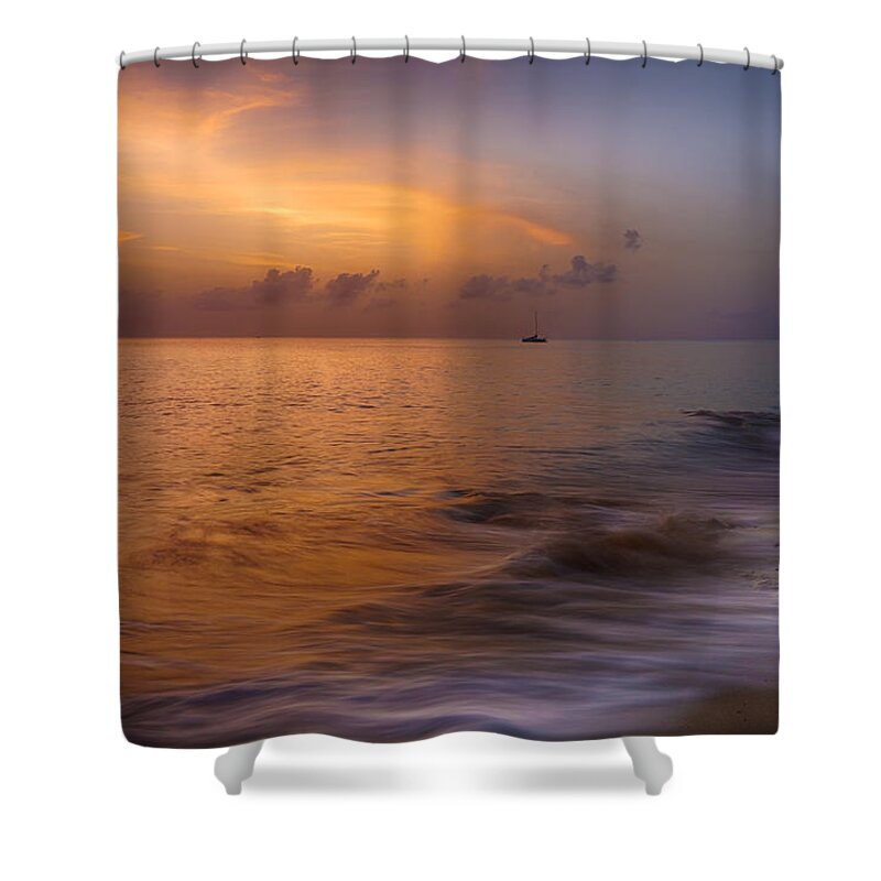 Pristine Shower Curtain featuring the photograph Rainbow Beach Sunset by Amanda Jones