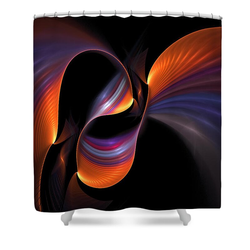 Light Shower Curtain featuring the digital art Rainbow Tango by Doug Morgan