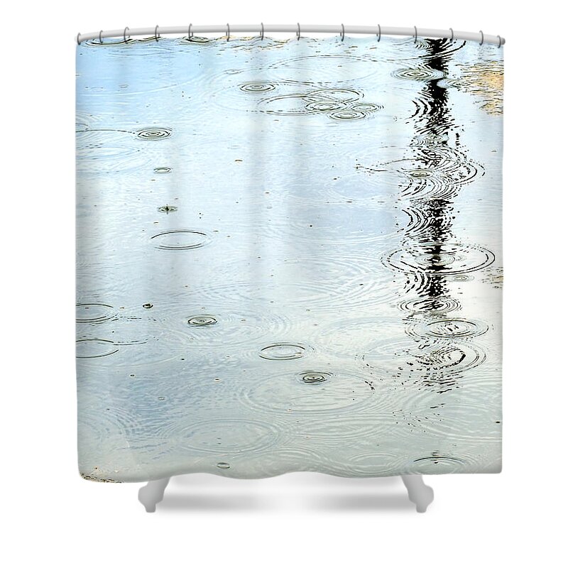 Water Shower Curtain featuring the photograph Raindrop Abstract by Kae Cheatham