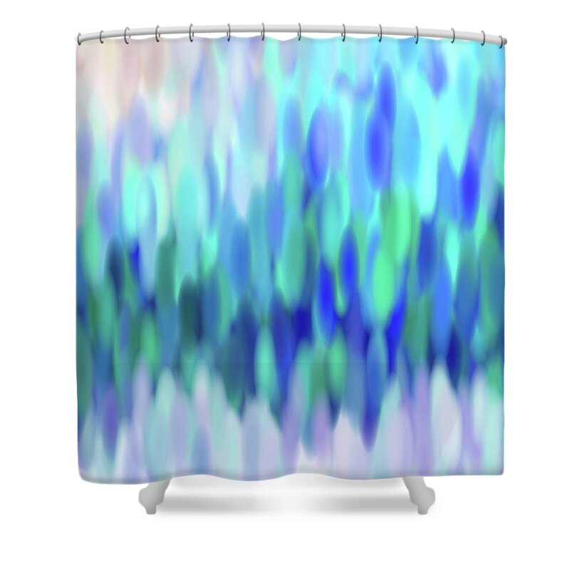Raindrops No.3 Shower Curtain featuring the tapestry - textile raindrops No.3 by Tom Druin