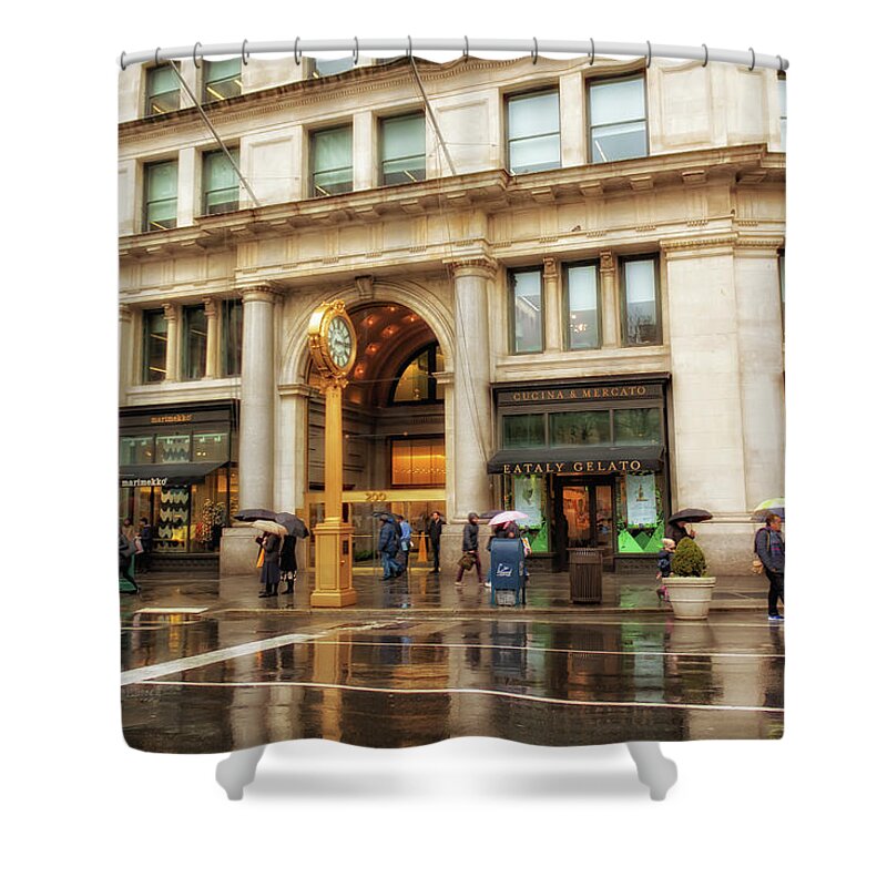 Flatiron Shower Curtain featuring the photograph Rainy Day in the Flatiron District by Alison Frank