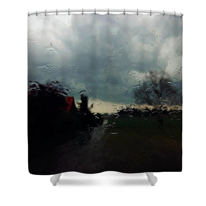 Rain Shower Curtain featuring the photograph Rainy Day by Wolfgang Schweizer