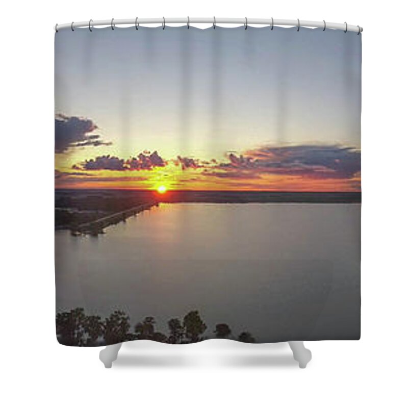  Shower Curtain featuring the photograph Rainy Sunset by Brian Jones