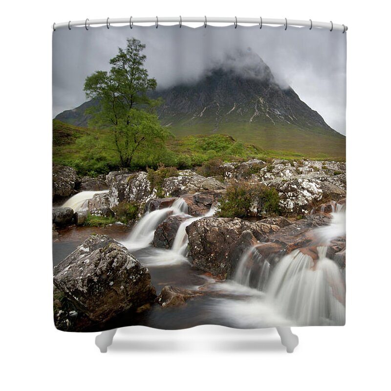 Rannoch Moore Shower Curtain featuring the photograph Rannoch Moor Landscape Glencoe Landscape by Michalakis Ppalis