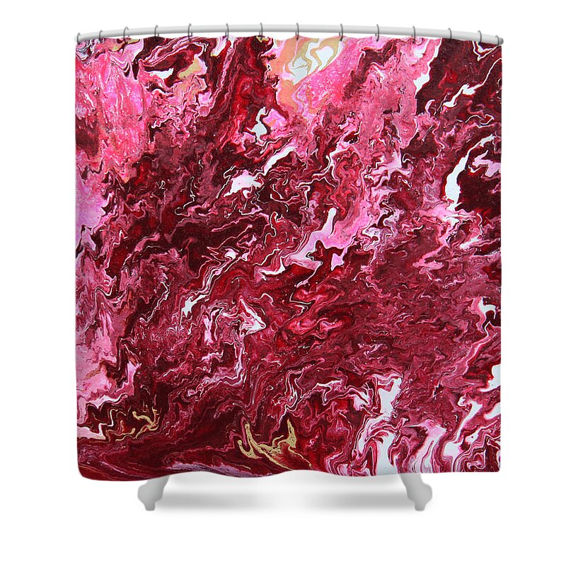 Fusionart Shower Curtain featuring the painting Raspberry Butter by Ralph White