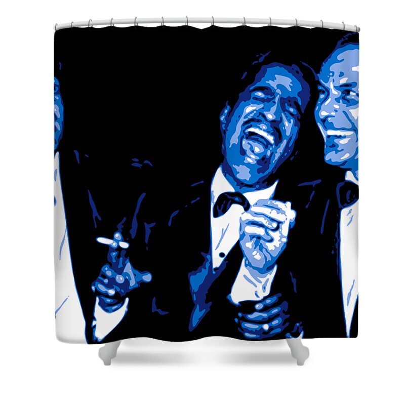 Frank Sinatra Shower Curtain featuring the digital art Rat Pack at Carnegie Hall by DB Artist