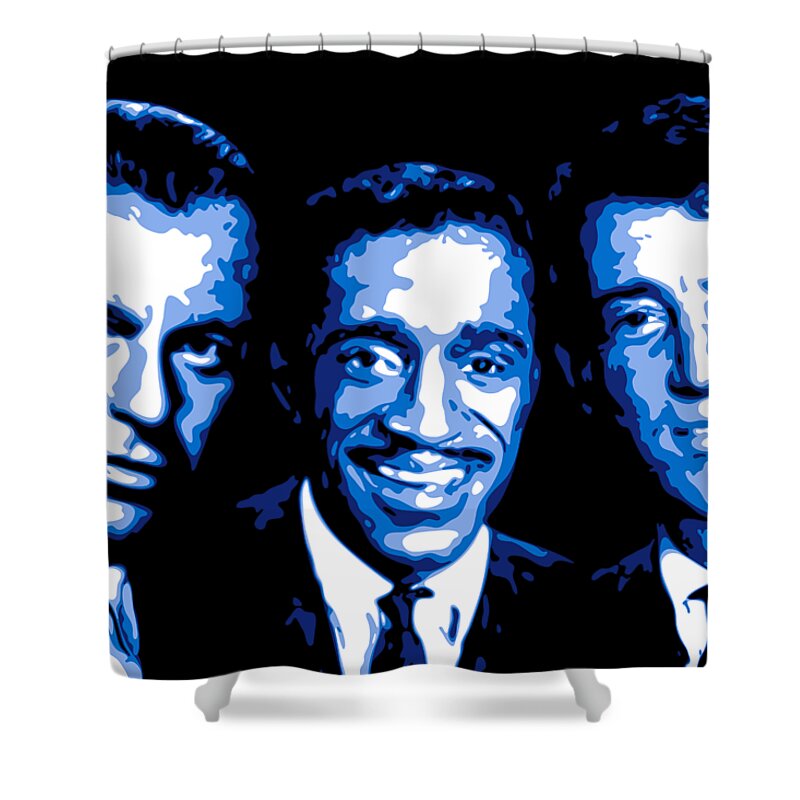 Frank Sinatra Shower Curtain featuring the digital art Ratpack by DB Artist