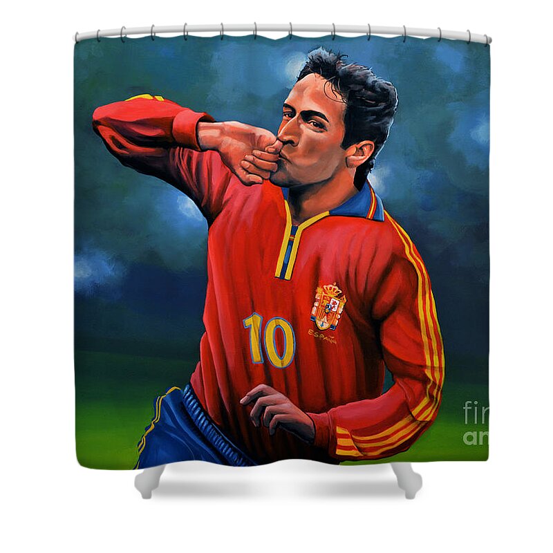 Raul Shower Curtain featuring the painting Raul Gonzalez Blanco by Paul Meijering
