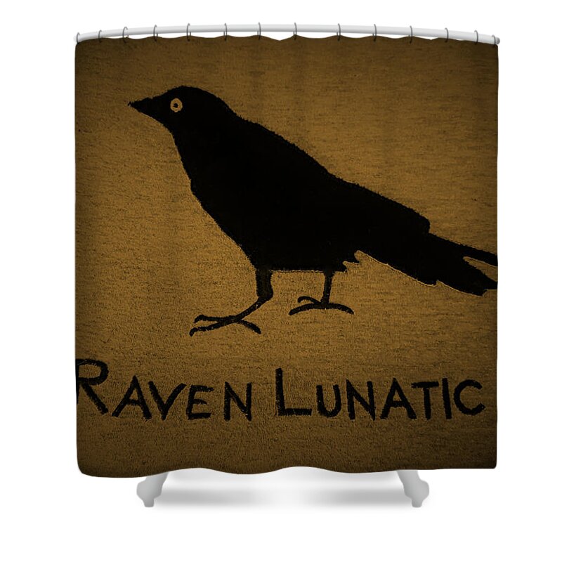 Bird Shower Curtain featuring the photograph Raven Lunatic Rust by Rob Hans