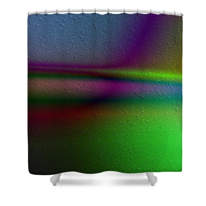 Rayos Shower Curtain featuring the digital art Rayos Tranquilos by Kiki Art