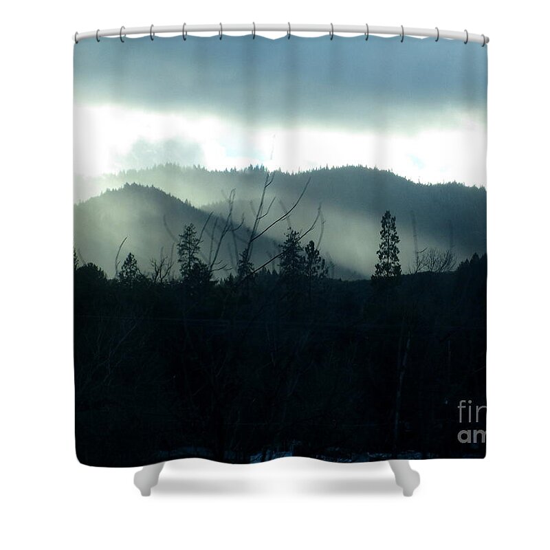 Rays Shower Curtain featuring the photograph Rays and Darkness by Marie Neder