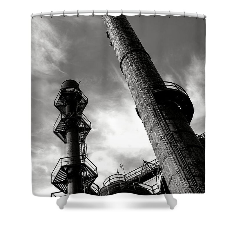 Chimney Shower Curtain featuring the photograph Reach by Olivier Le Queinec