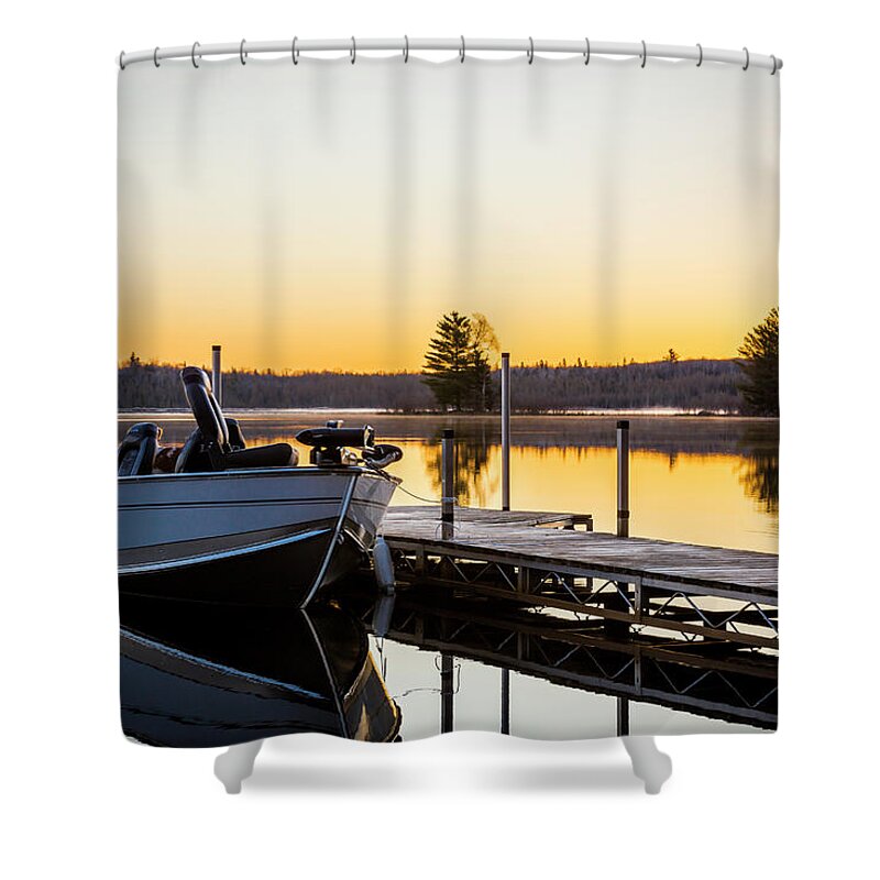 Wi Shower Curtain featuring the photograph Ready To Fish by Todd Reese