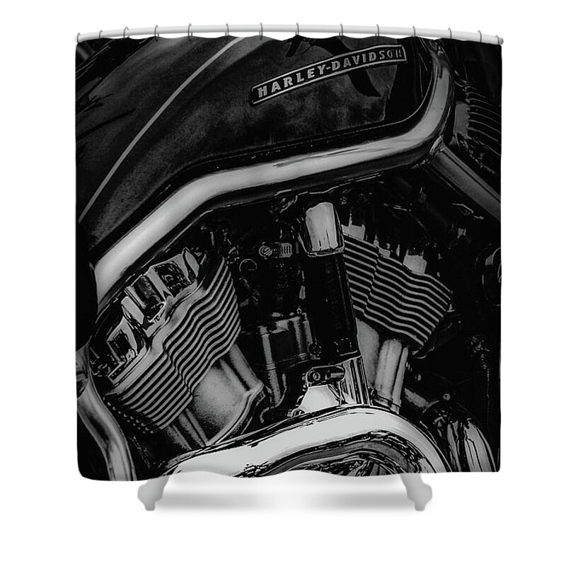 Ready To Fly Shower Curtain featuring the photograph Ready to Fly Black and White 5482 BW_2 by Steven Ward