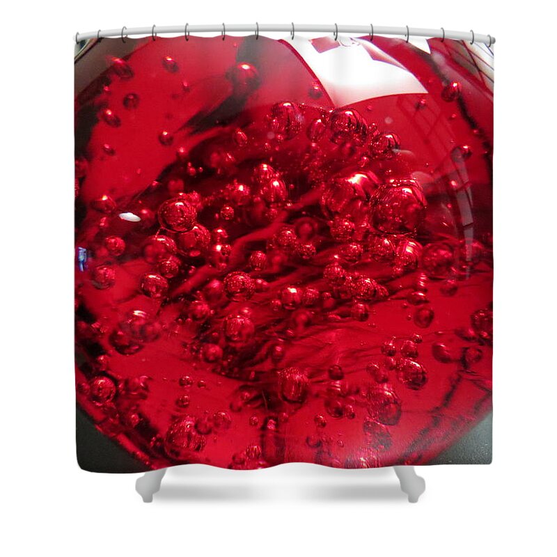 Red Shower Curtain featuring the digital art Really Red by Kathleen Illes