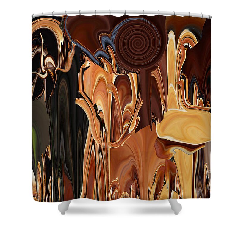 Abstract Shower Curtain featuring the photograph Realm of the Worm by Rick Rauzi
