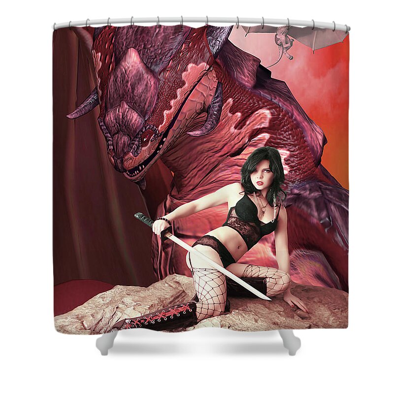 Dragon Shower Curtain featuring the photograph Rebel Dragon by Jon Volden