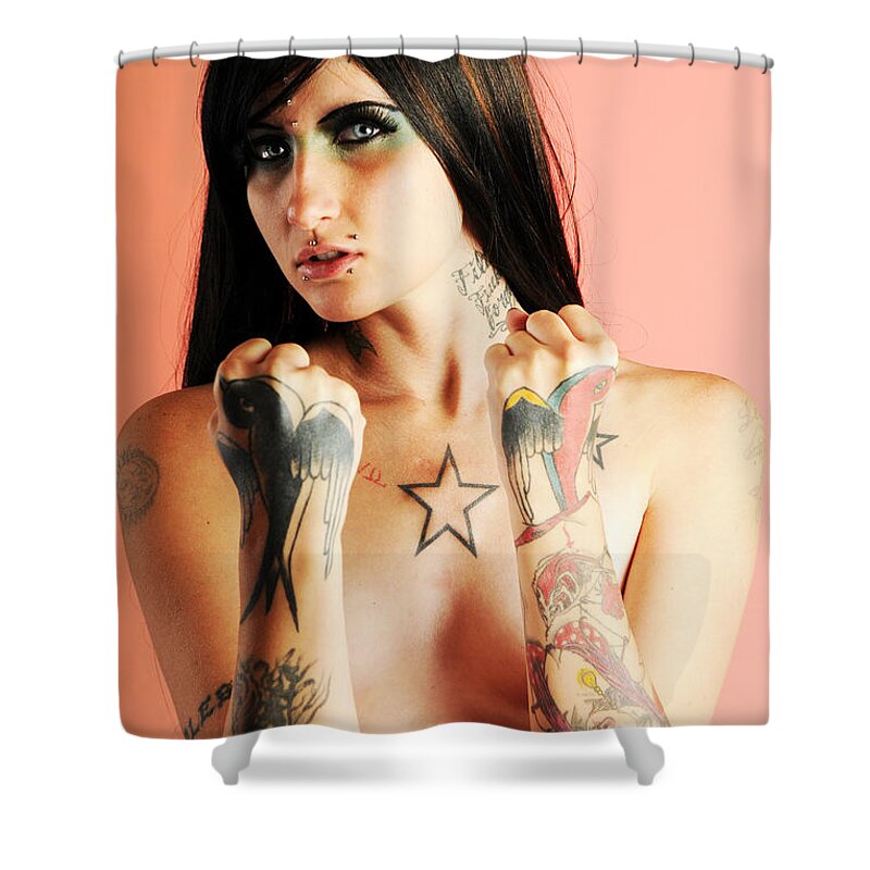 Fetish Photographs Shower Curtain featuring the photograph Rebel by Robert WK Clark