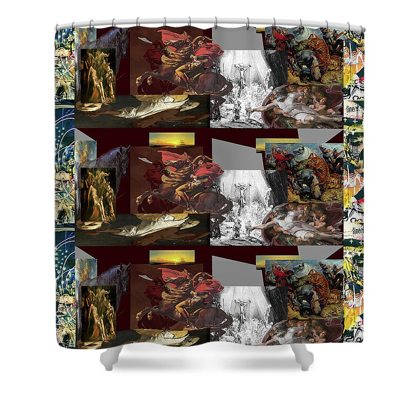 Abstract In The Living Room Shower Curtain featuring the digital art Recent 18 by David Bridburg
