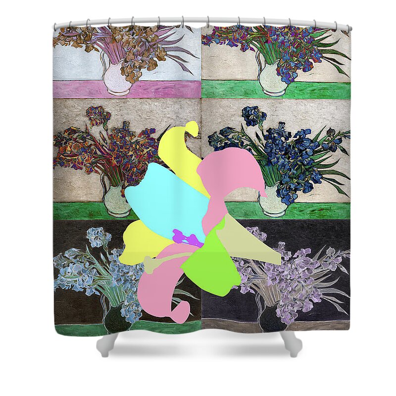 Abstract In The Living Room Shower Curtain featuring the digital art Recent 19 by David Bridburg