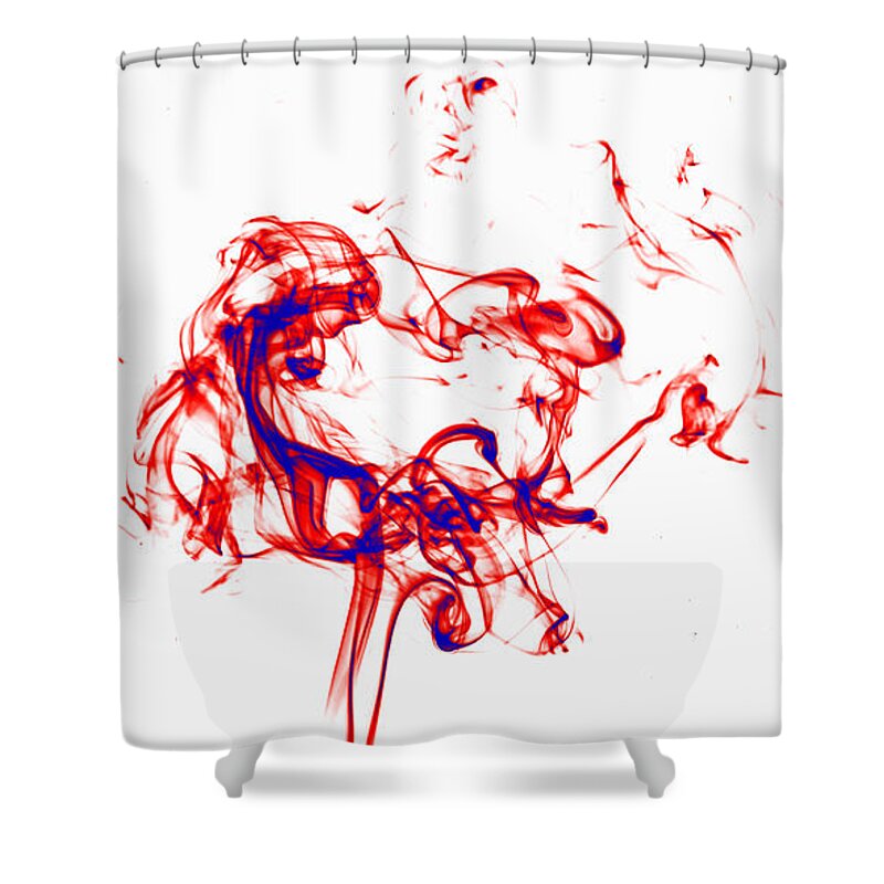 Love Shower Curtain featuring the photograph Red and Blue twirrl by Rainer Kersten