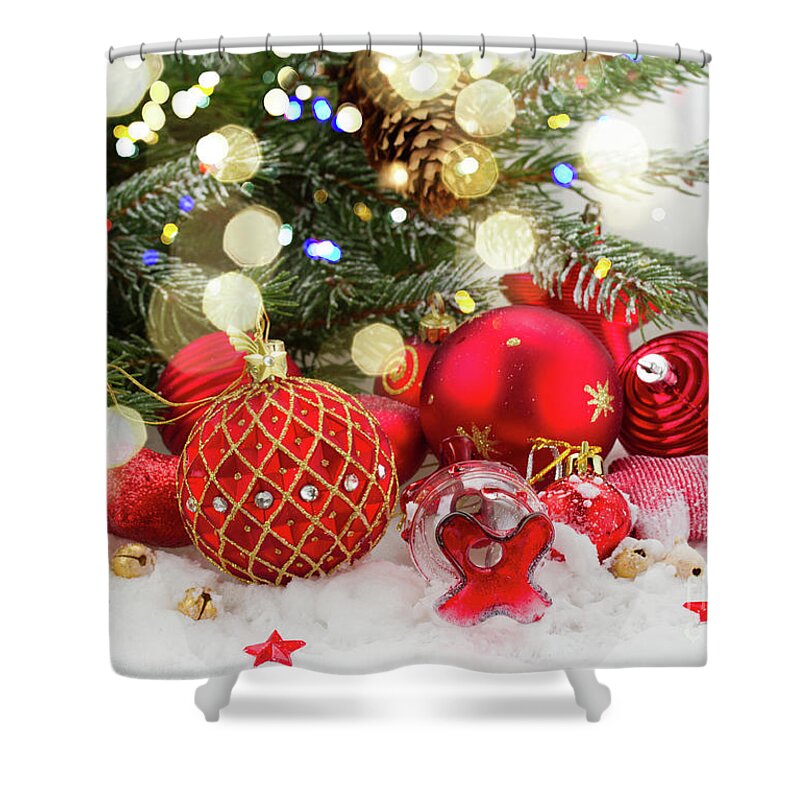 Anastasy Yarmolovich Shower Curtain featuring the photograph Red Christmas by Anastasy Yarmolovich