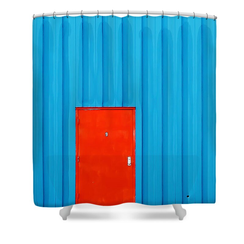 Verona Shower Curtain featuring the photograph Red Door No. 9 by Todd Klassy