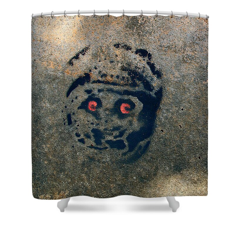 Wall Art Shower Curtain featuring the photograph Red Eyes by Kelly Holm