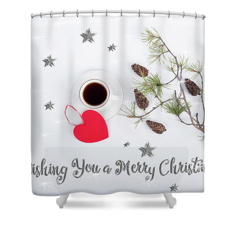 Decoration Shower Curtain featuring the photograph Red Heart for Christmas by Randi Grace Nilsberg