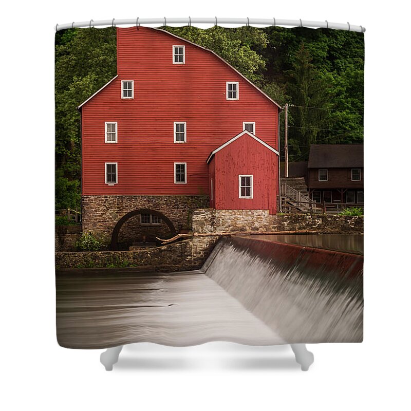 Terry Deluco Shower Curtain featuring the photograph Red Mill Clinton New Jersey by Terry DeLuco