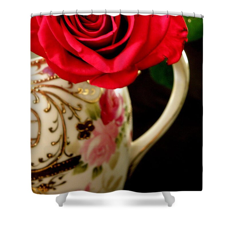 Rose Shower Curtain featuring the photograph Red Red Rose by Lainie Wrightson