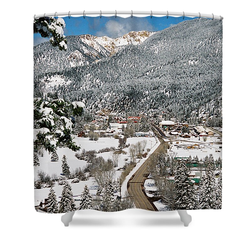 Red River Shower Curtain featuring the photograph Red River In Winter by Ron Weathers