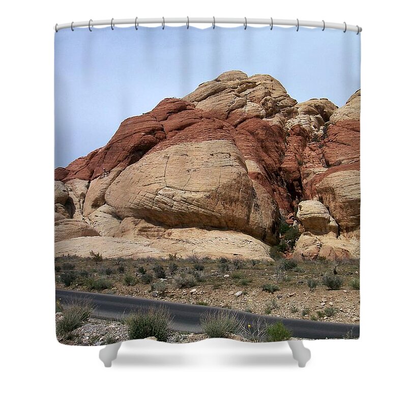 Red Rock Canyon Shower Curtain featuring the photograph Red Rock Canyon 2 by Anita Burgermeister