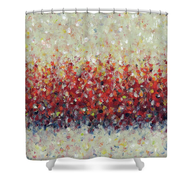 Impressionist Shower Curtain featuring the painting Red Run by Lynne Taetzsch