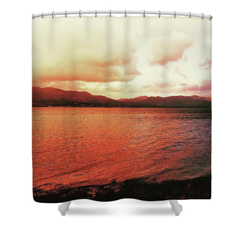 Sunset Shower Curtain featuring the photograph Red Sky After Storms by Chriss Pagani