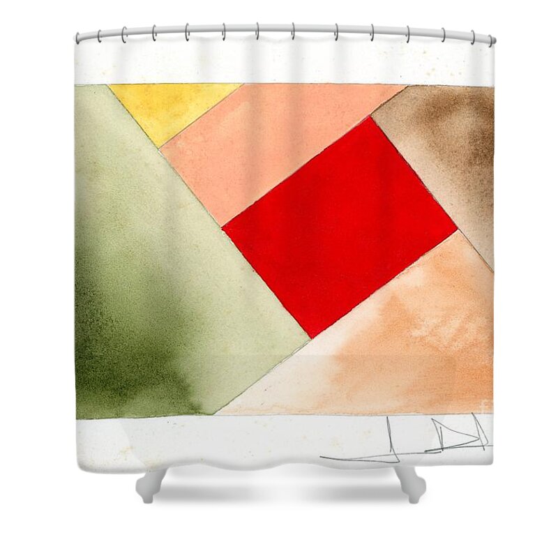 Architecture Shower Curtain featuring the photograph Red Square Tanned by George D Gordon III