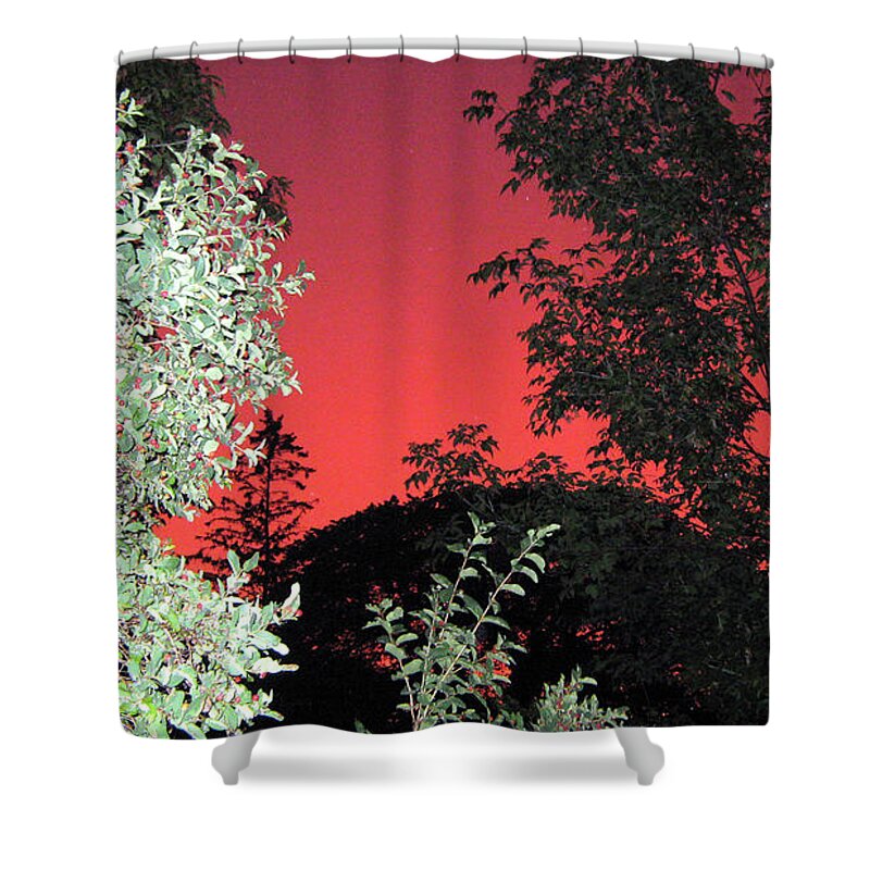 Red Shower Curtain featuring the photograph Red Sunset by Emma Frost