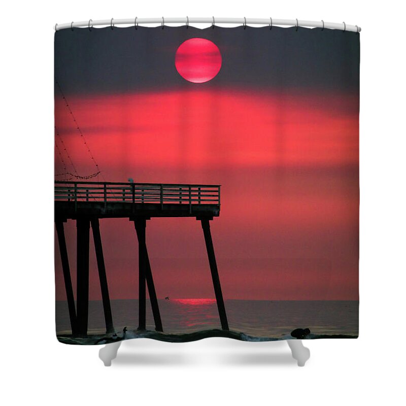 Surfer Shower Curtain featuring the photograph Red Surf by Dr Janine Williams