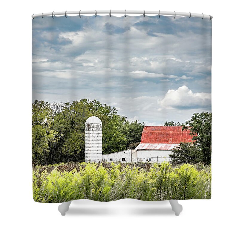 Rusted Shower Curtain featuring the photograph Red Tin Roof by Tom Mc Nemar